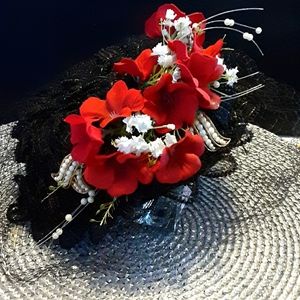 Sally Victor New York 1940's pill box hat, pin up